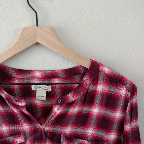 Lucky Brand Plaid Flannel Tunic - Picture 5 of 5